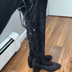 Steve Madden Elegant Black suede Over-the-Knee Boots